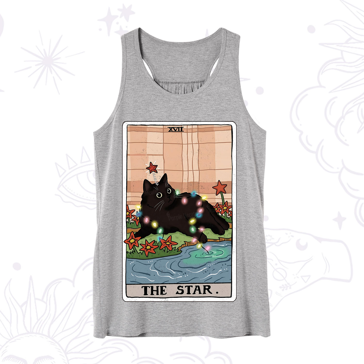 Purplehecate The Star Cat Tarot Card Tank