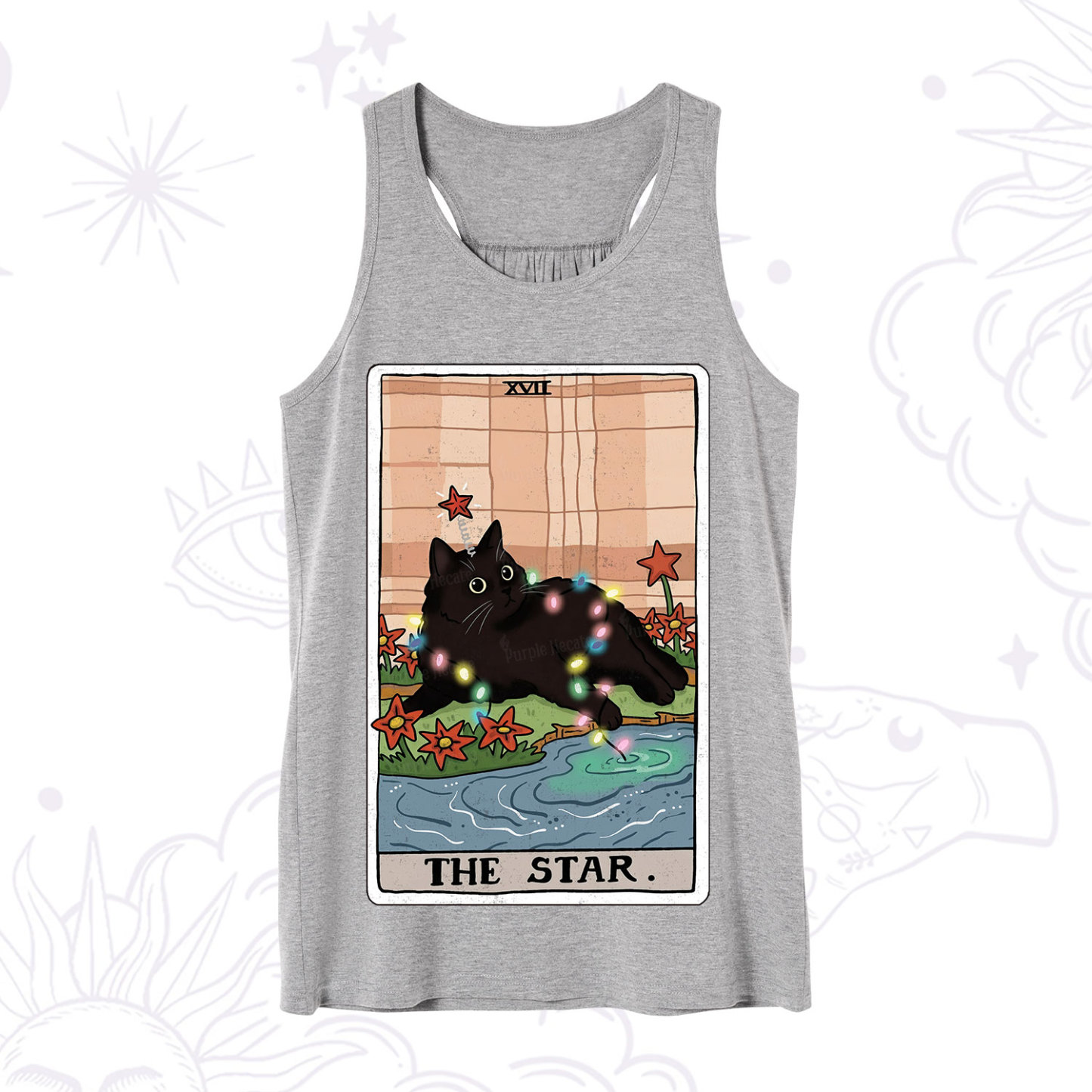 Purplehecate The Star Cat Tarot Card Tank