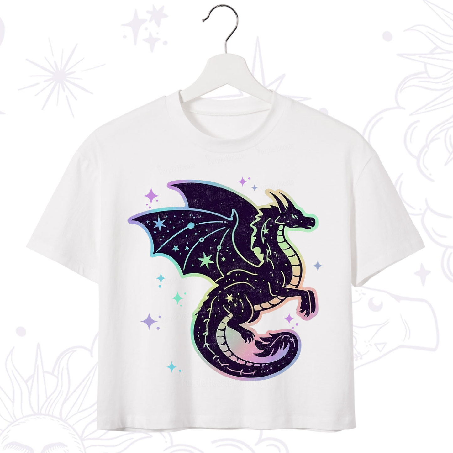 Purplehecate Celestial Dragon Crop T-Shirt