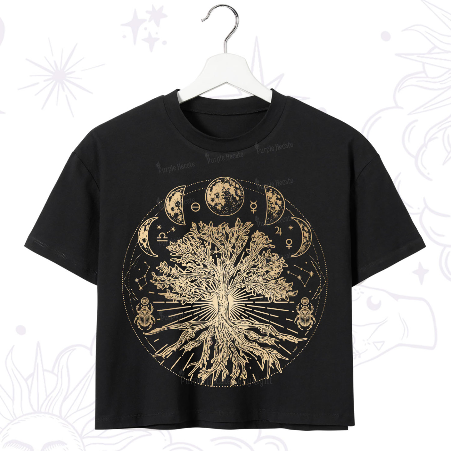Purplehecate Tree Of Lif Crop T-Shirt