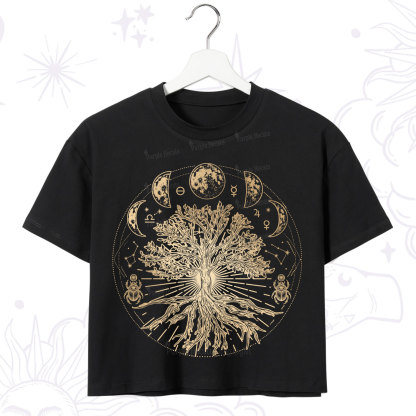 Purplehecate Tree Of Lif Crop T-Shirt