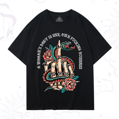 Purplehecate A Women’s Body Is Her T-Shirt