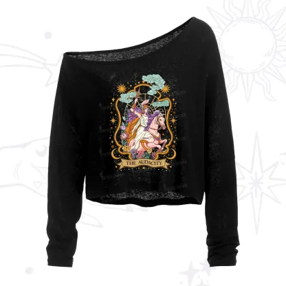 Purplehecate The Audacity Goddess One Shoulder Crop Shirt