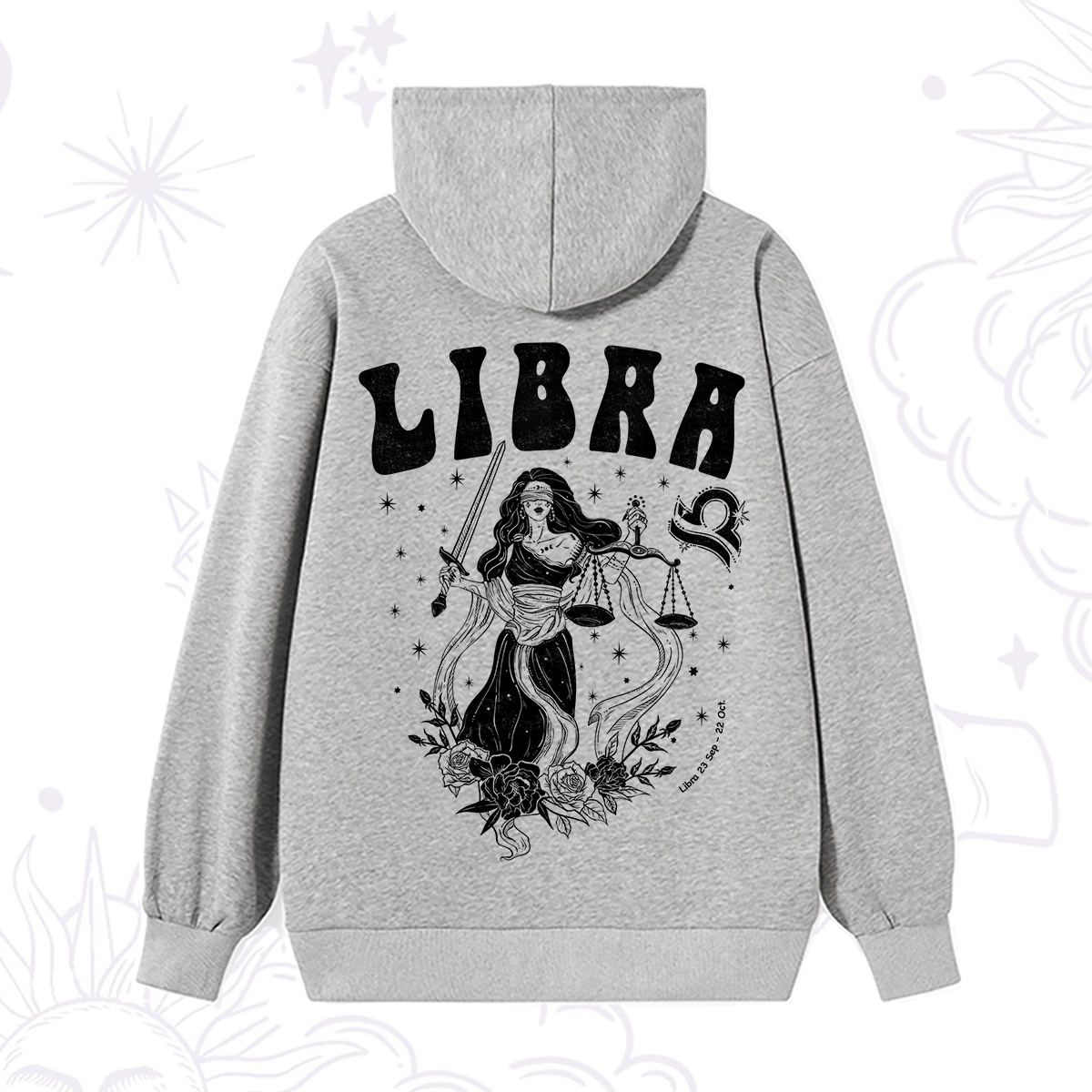 Purplehecate Libra Zodiac Glyphs Hoodie