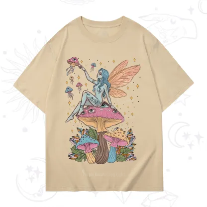 Purplehecate Celestial Fairy on Mushroom T-Shirt