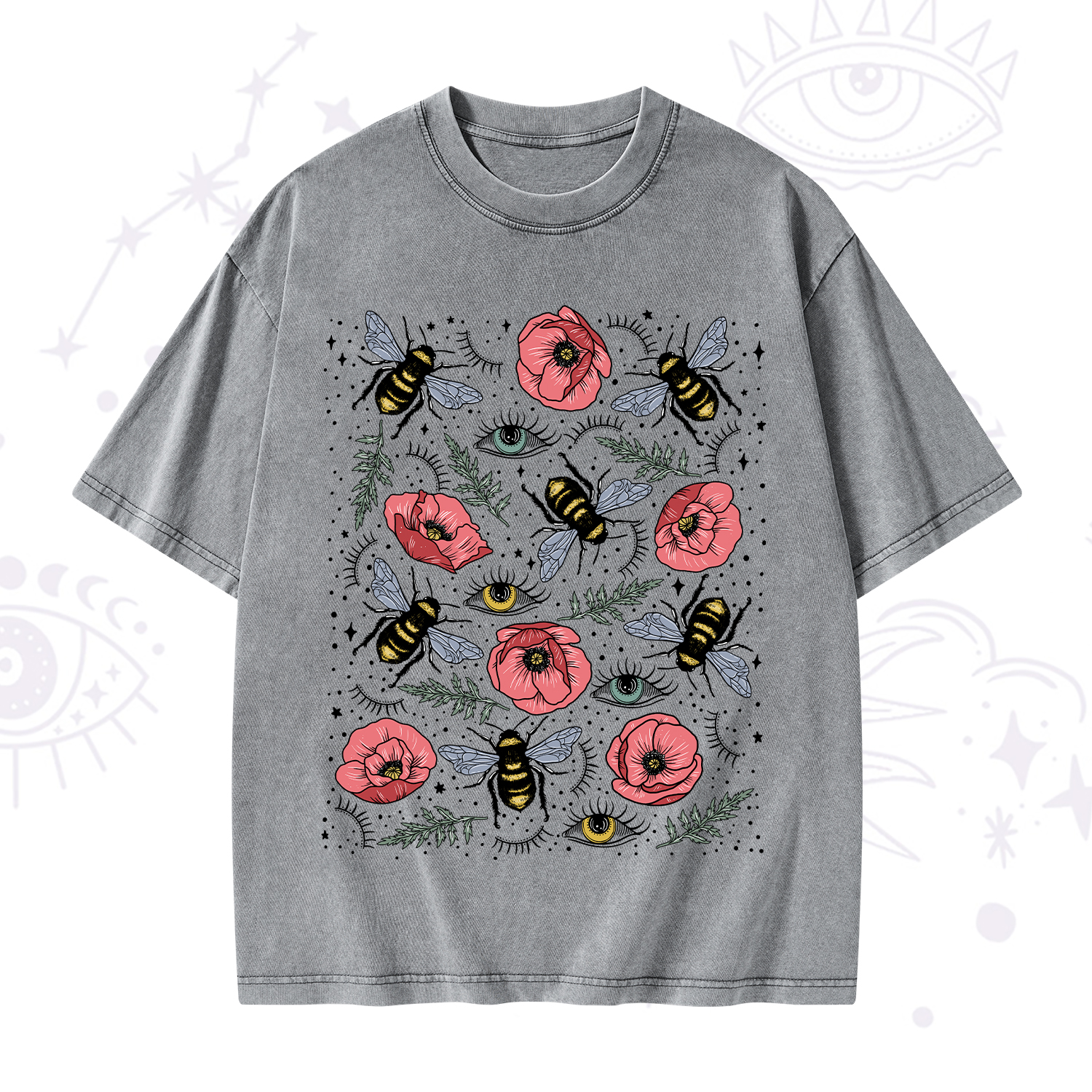 Purplehecate The Bee's Knees Washed T-Shirt