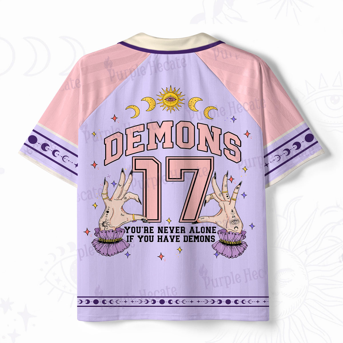 Purplehecate Celestial Demons 17 Polo Collar Unisex Jersey