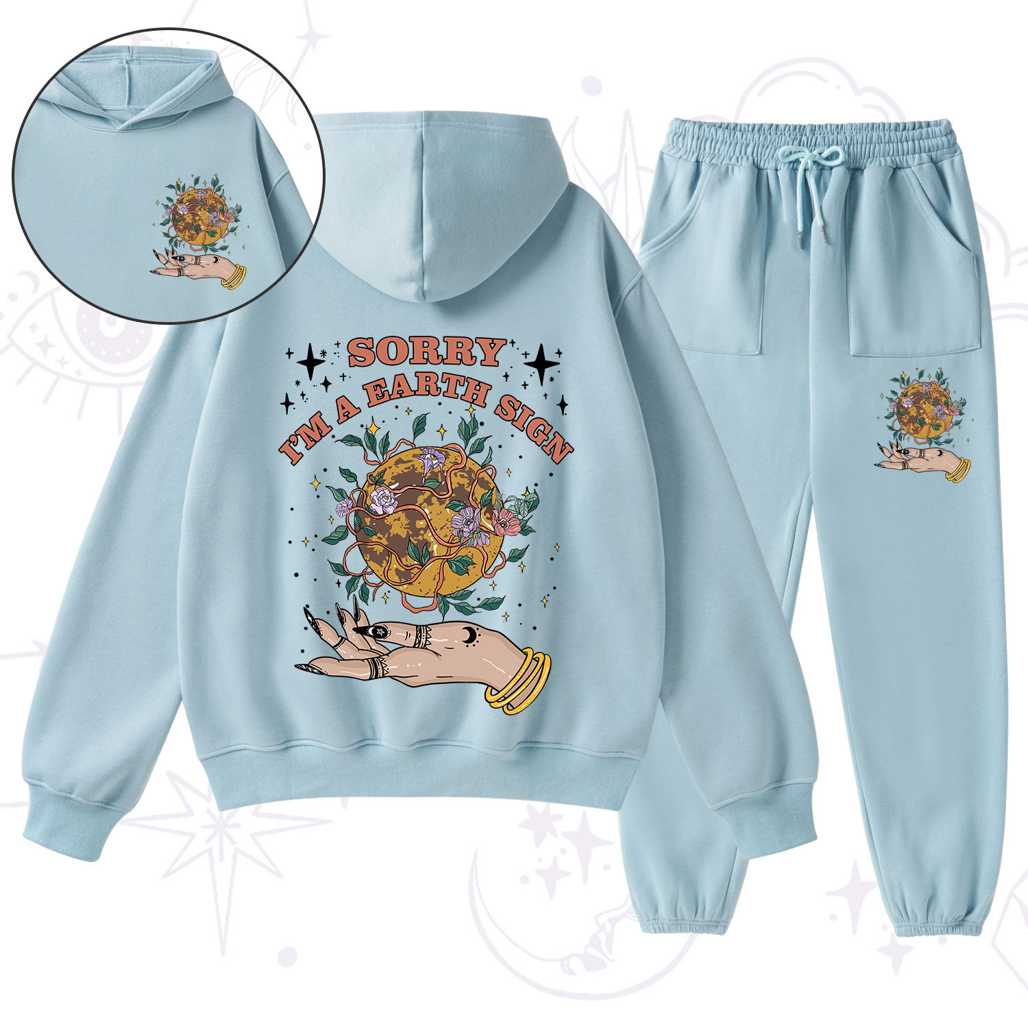 Purplehecate Sorry I'm An Earth SignFleece Hoodie Suit