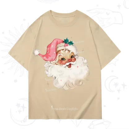 Purplehecate Pink Santa Christmas T-Shirt