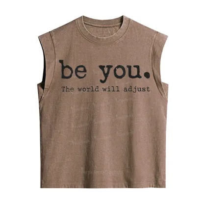 Purplehecate Be You the World Will Adjust Vintage Washed Tank