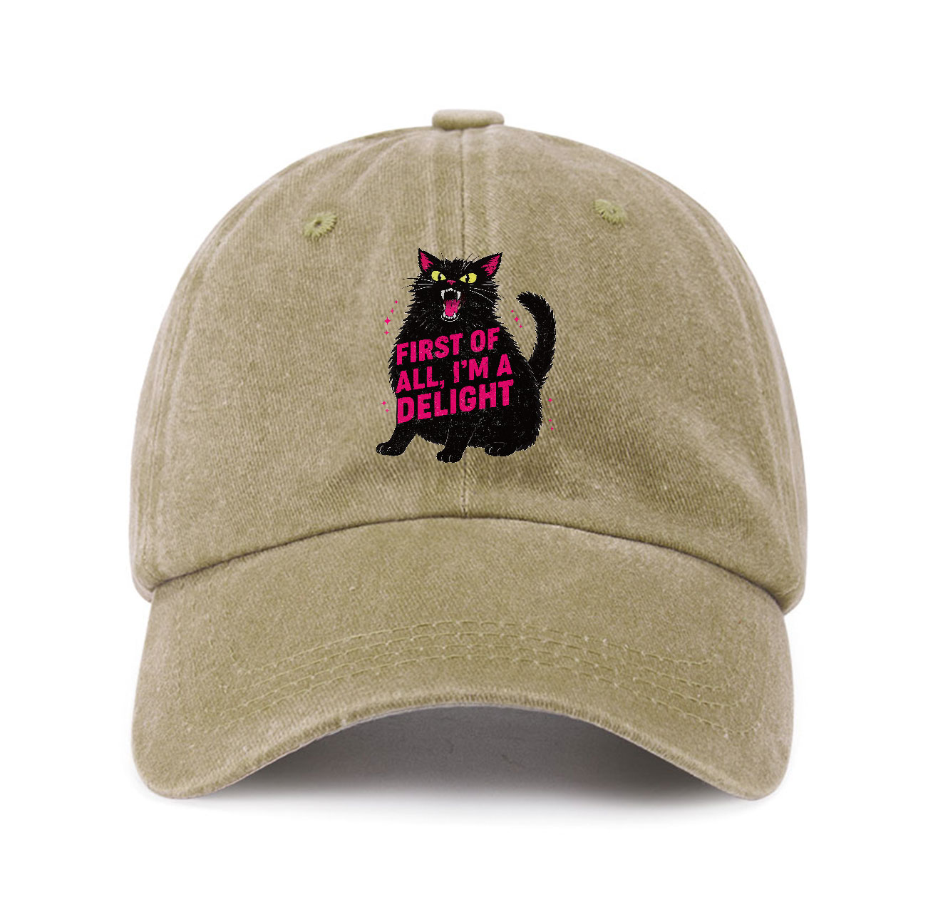 Purplehecate First Of All I'm A Delight Cat Baseball Cap