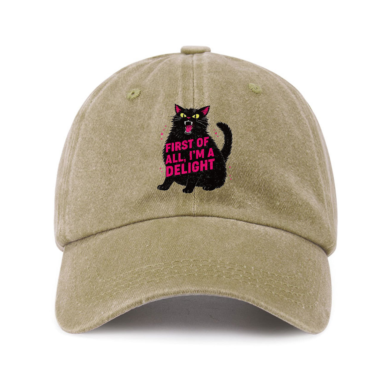 Purplehecate First Of All I'm A Delight Cat Baseball Cap