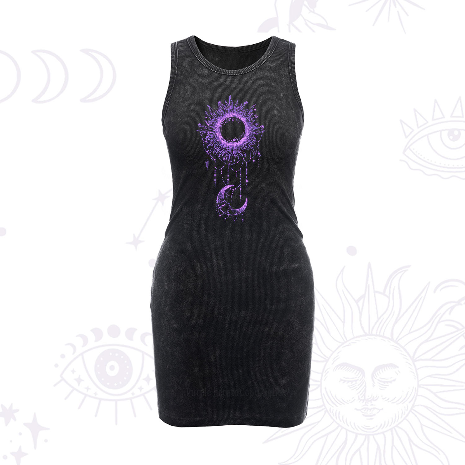 Purplehecate Radiance Of Sun And Moon Vintage Bodycon Tank Dress