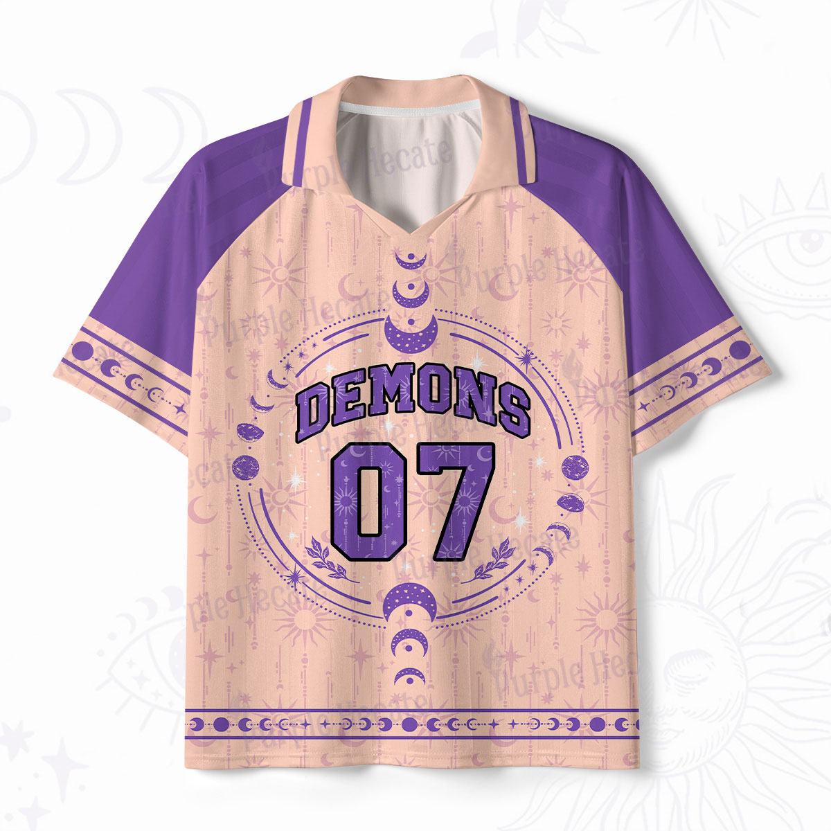 Purplehecate Demons 07 Polo Collar Unisex Jersey