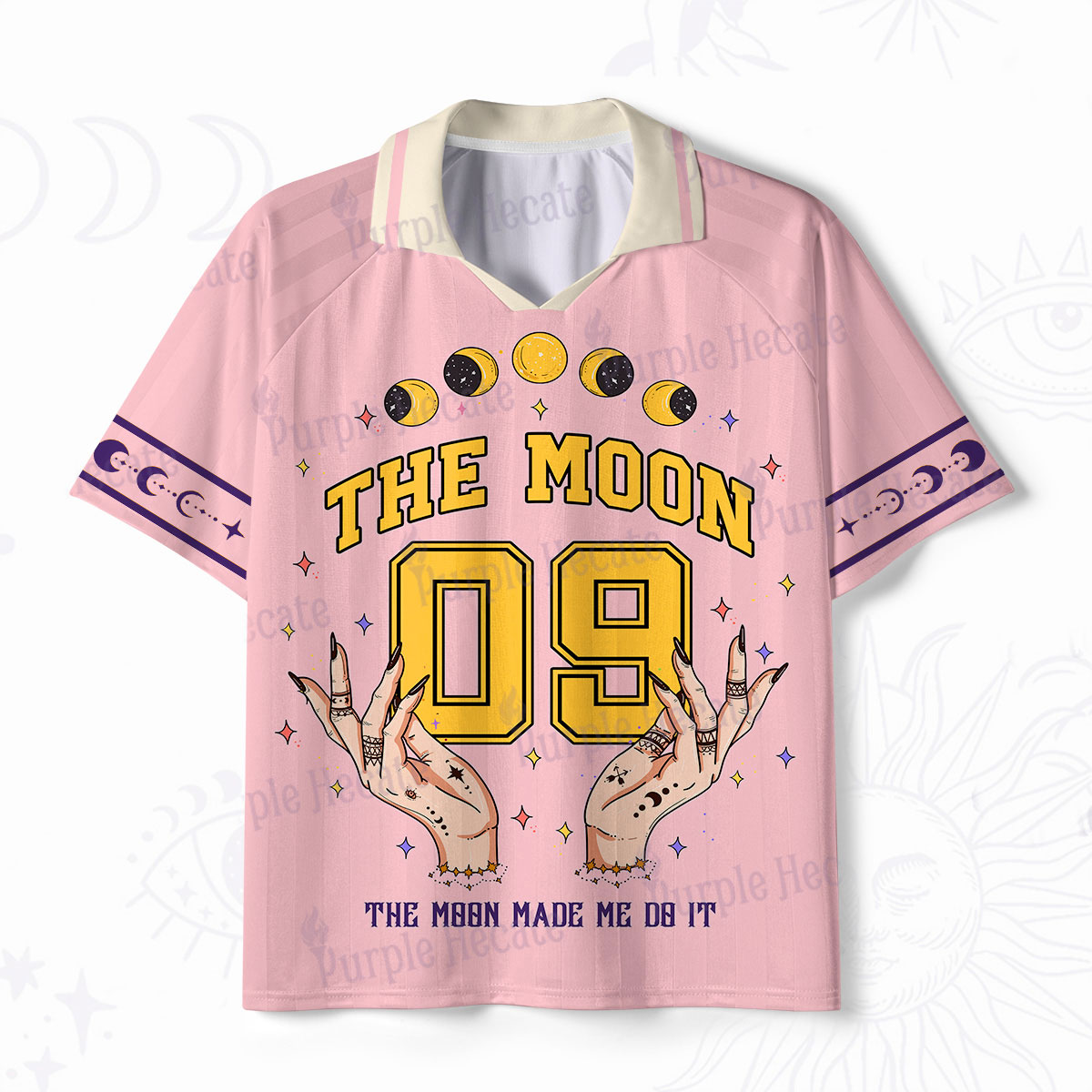 Purplehecate The Moon Made Me Do It Polo Collar Unisex Jersey