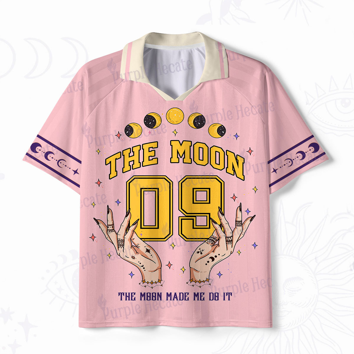 Purplehecate The Moon Made Me Do It Polo Collar Unisex Jersey