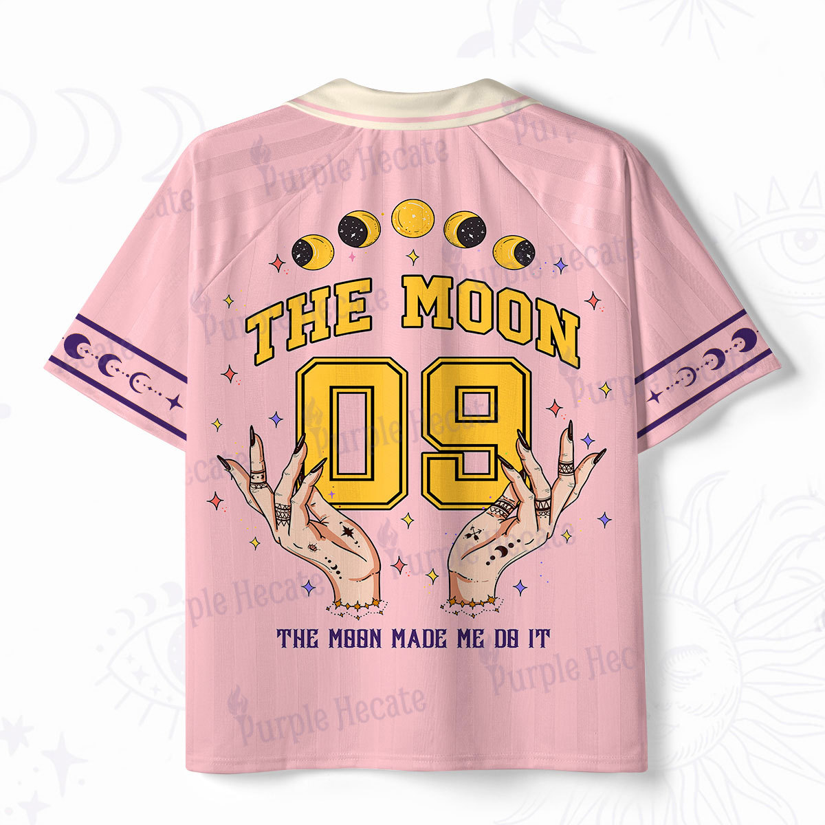 Purplehecate The Moon Made Me Do It Polo Collar Unisex Jersey