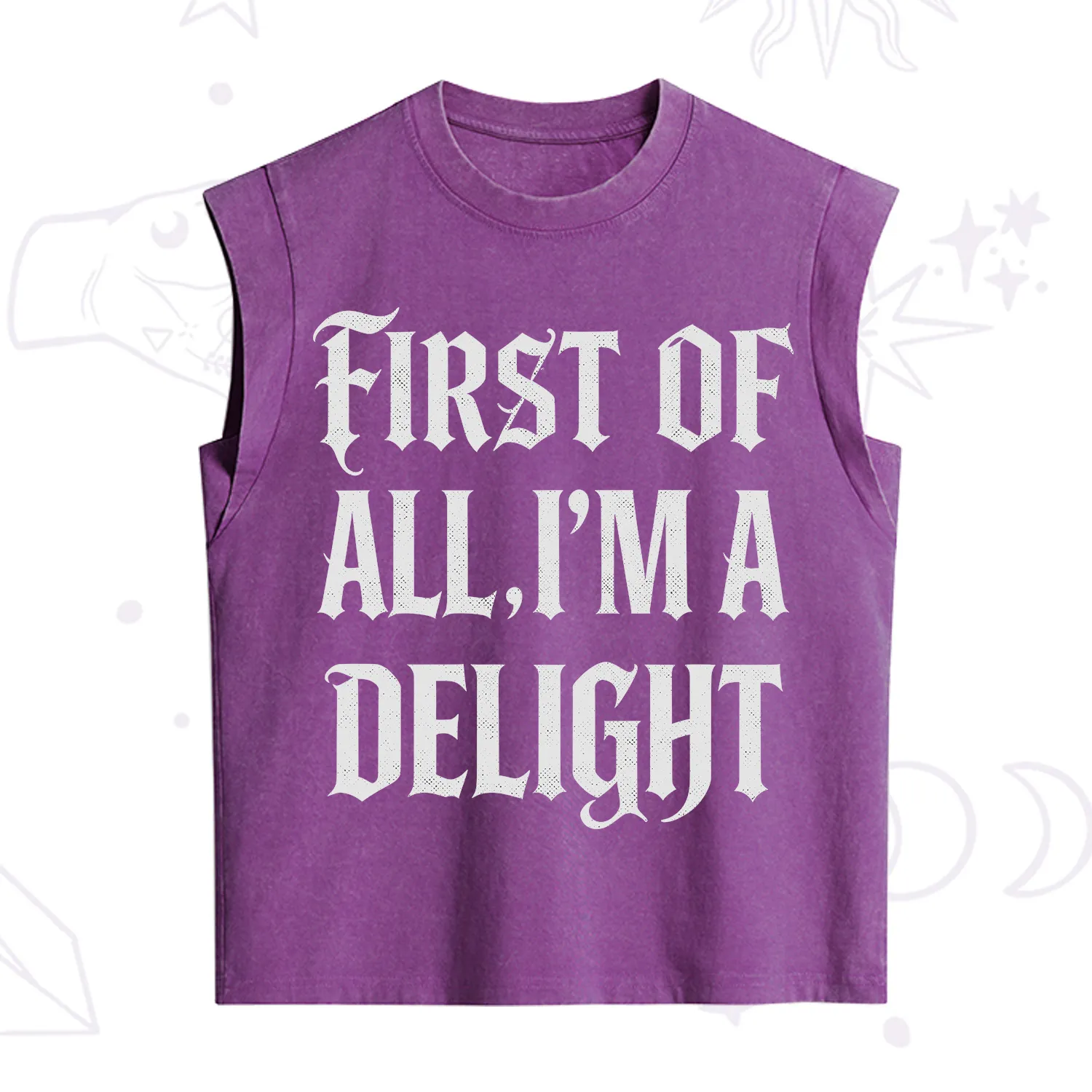 Purplehecate First of All I'm A Delight Vintage Washed Tank