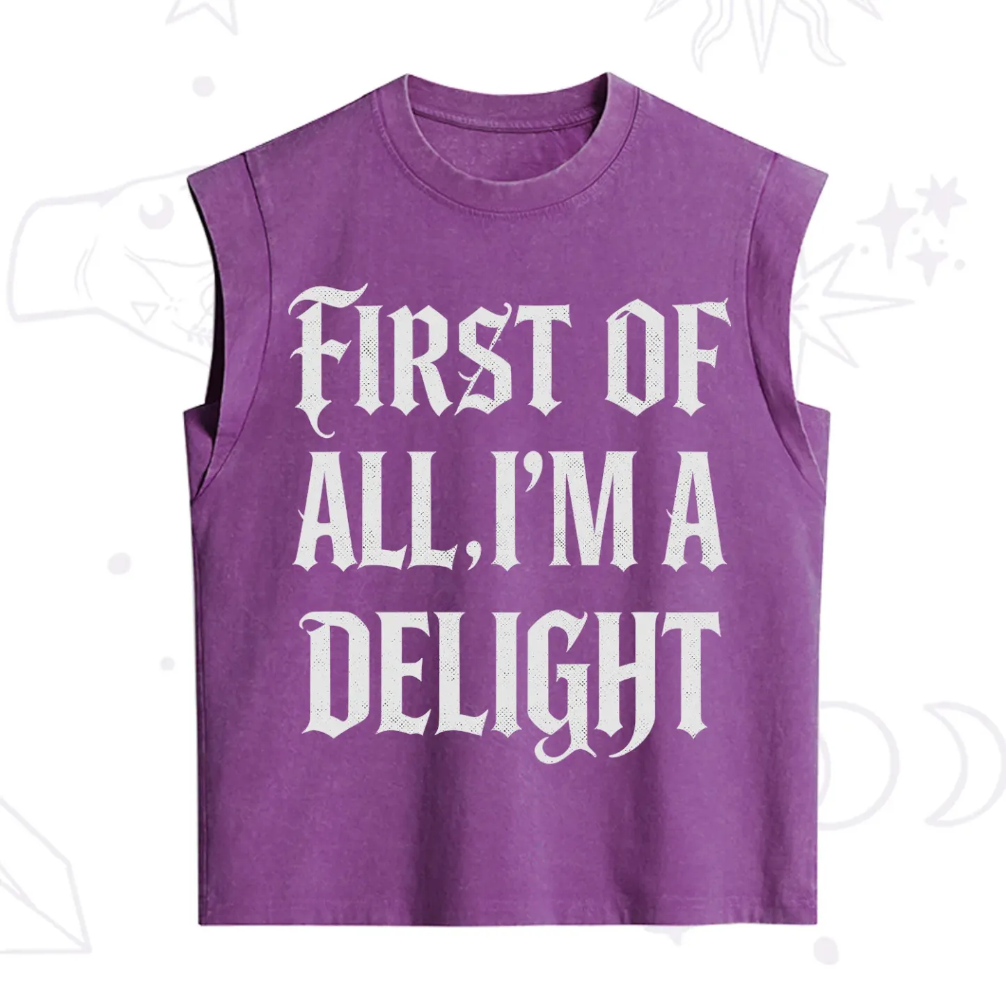 Purplehecate First of All I'm A Delight Vintage Washed Tank