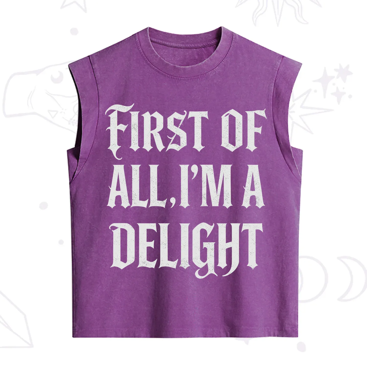 Purplehecate First of All I'm A Delight Vintage Washed Tank