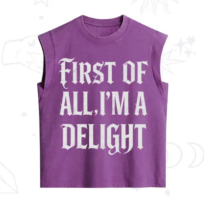 Purplehecate First of All I'm A Delight Vintage Washed Tank