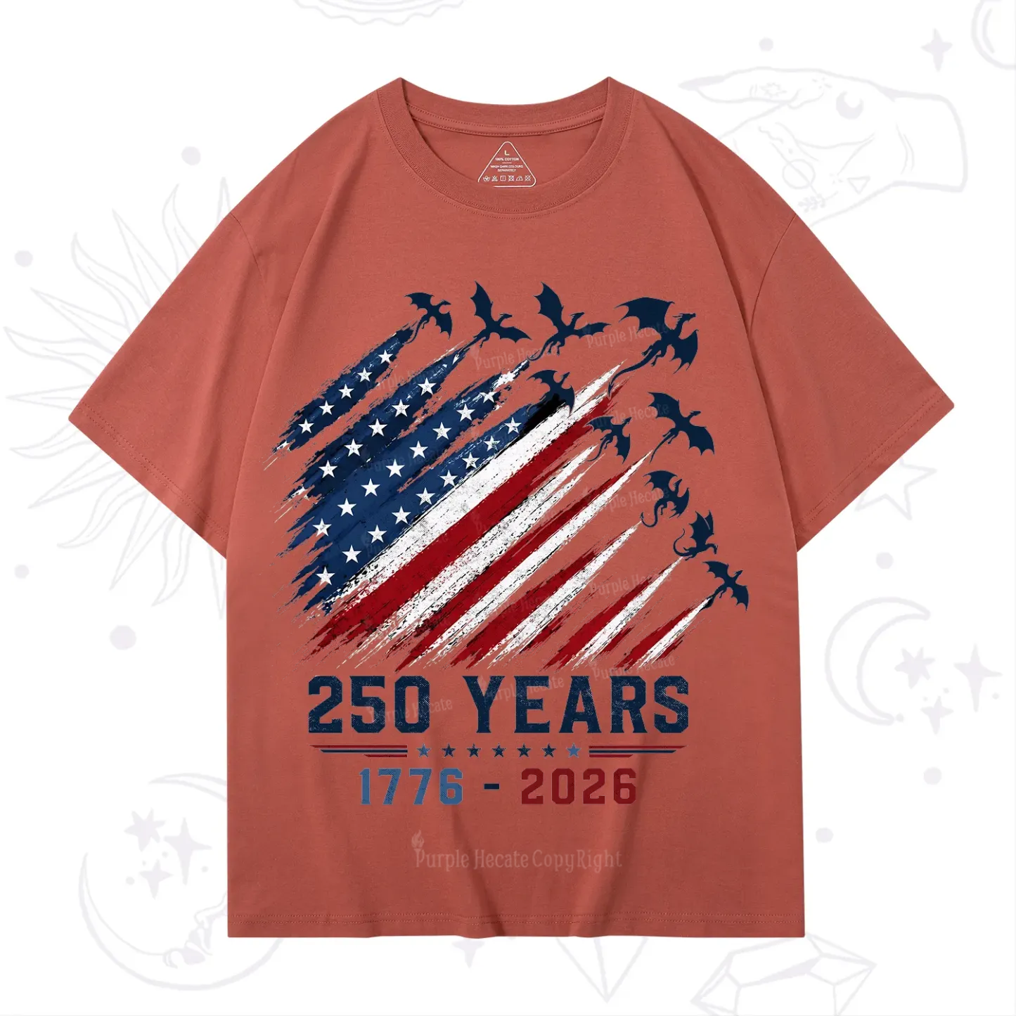 Purplehecate Red White Blue 250 Years T-Shirt