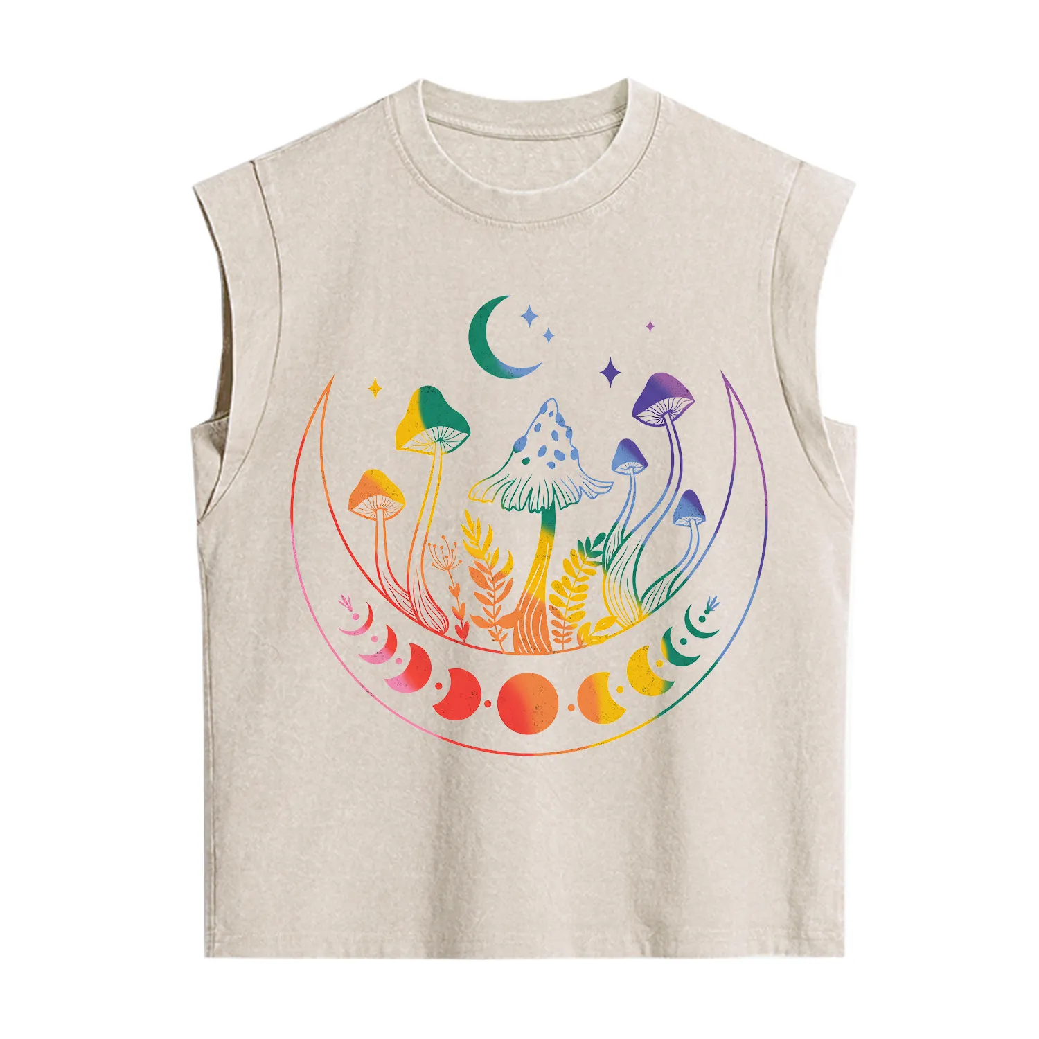 Purplehecate Pride Mushroom Rainbow Vintage Washed Tank