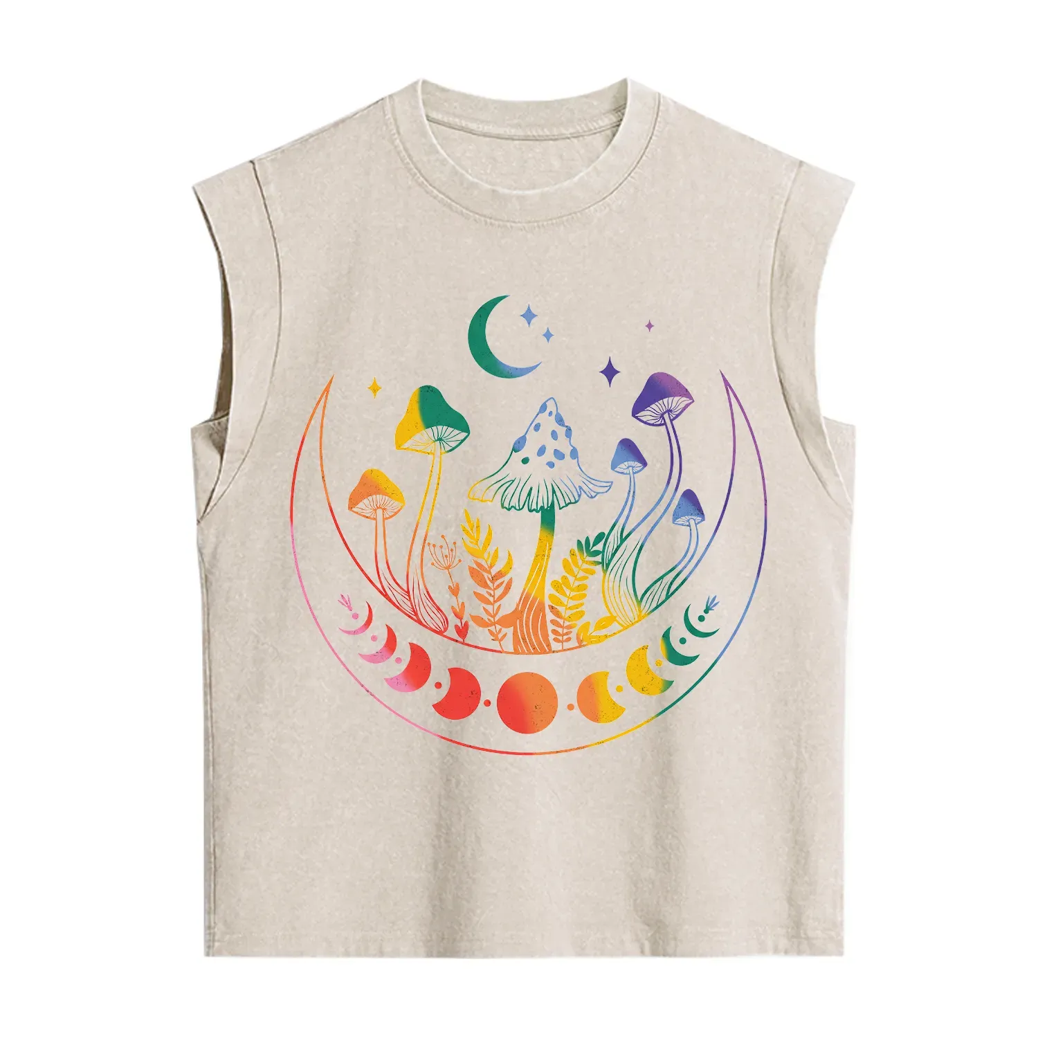 Purplehecate Pride Mushroom Rainbow Vintage Washed Tank