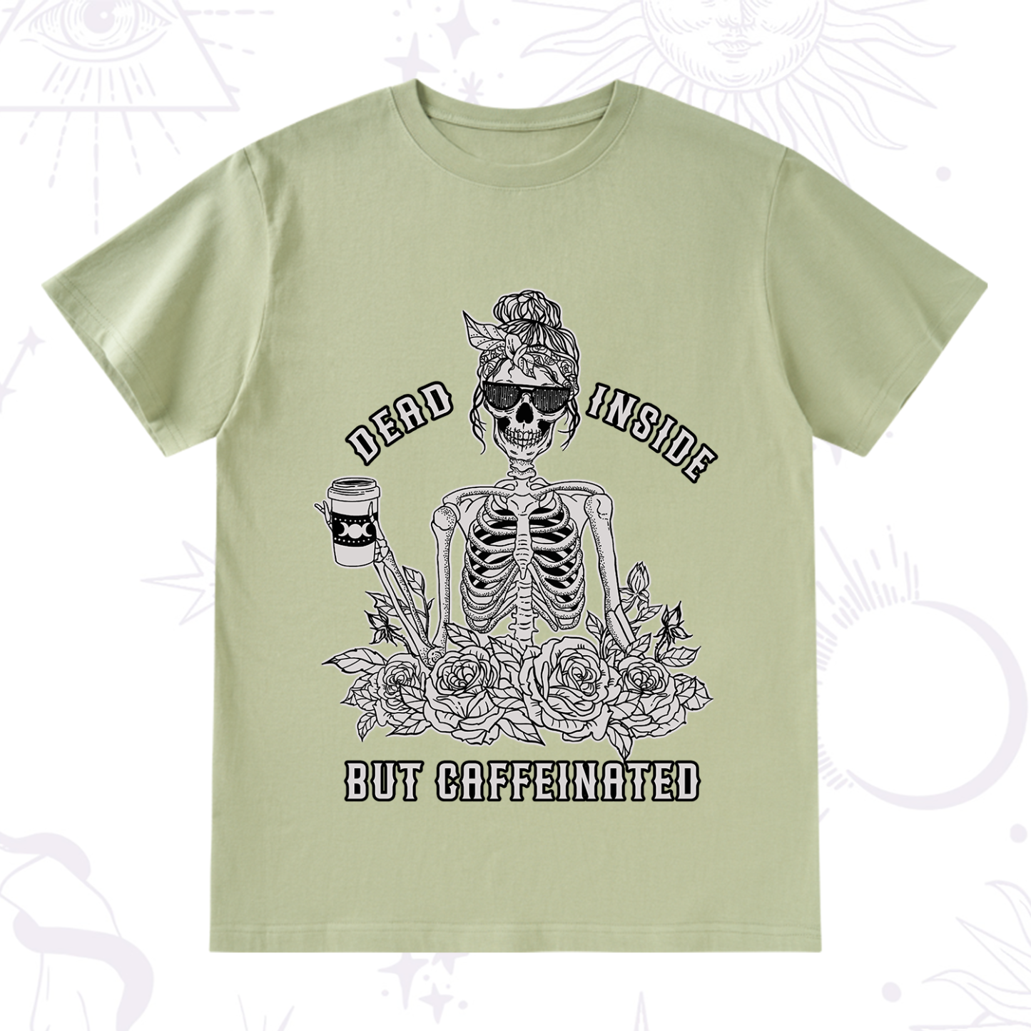 Purplehecate Dead Inside But Caffeinated T-Shirt