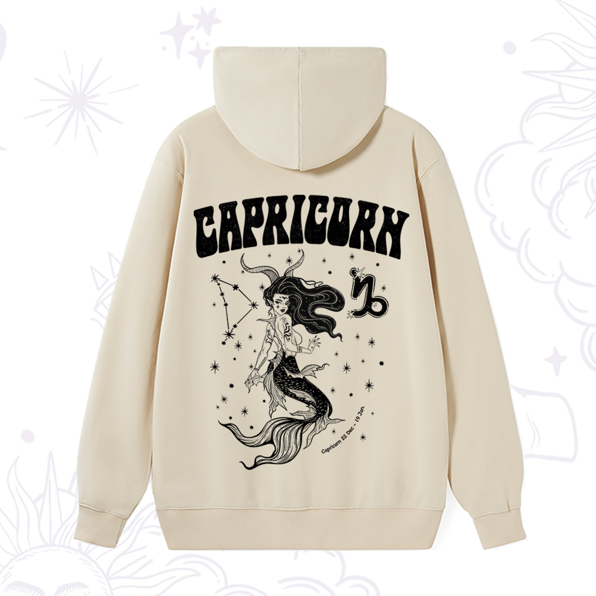 Purplehecate Capricorn Zodiac Glyphs Hoodie
