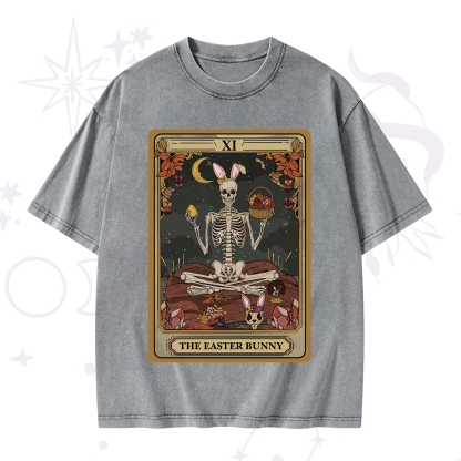 Purplehecate The Easter Bunny Tarot Washed T-Shirt