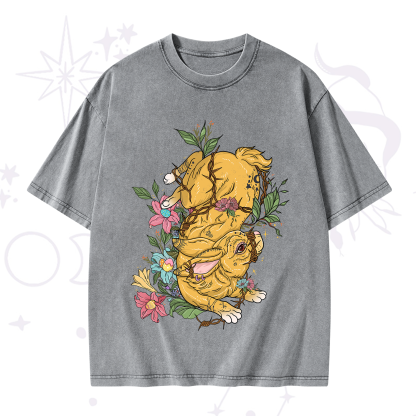 Purplehecate Thorn Bunny Easter Washed T-Shirt
