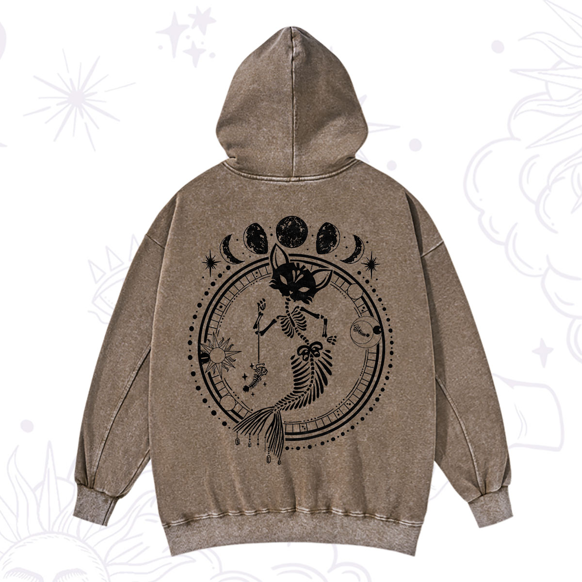 Purplehecate Purr-maid Tales Washed Hoodie