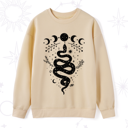 Purplehecate Snake And Moon Phase Comfort Sweatshirt