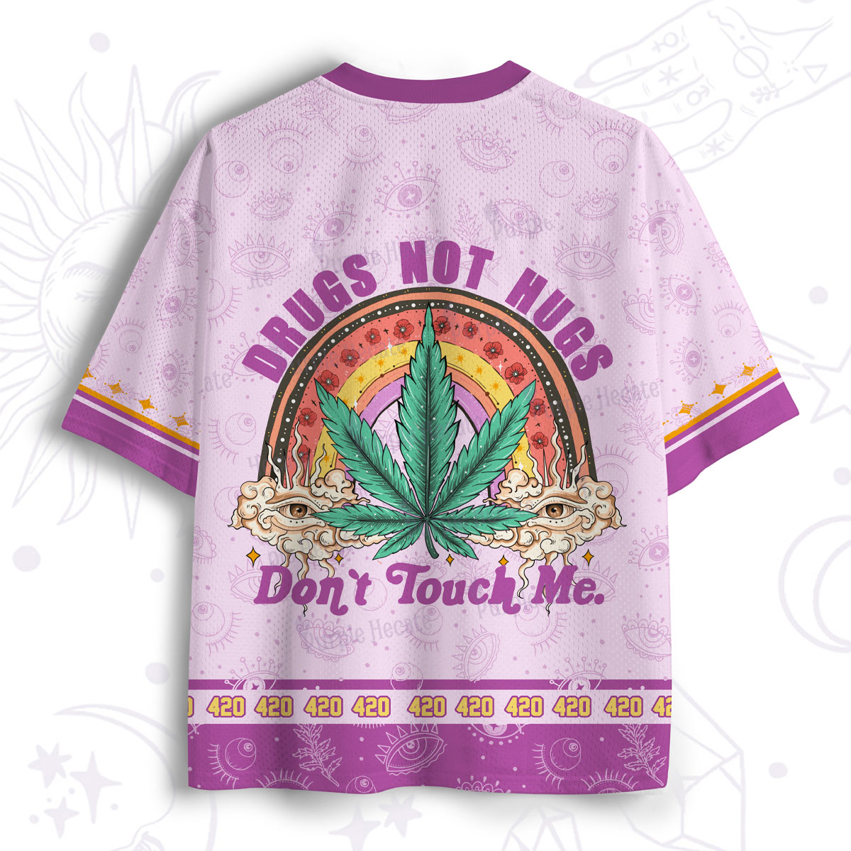 Purplehecate 420 Vibes Don’t Touch My Weed Mesh Jersey