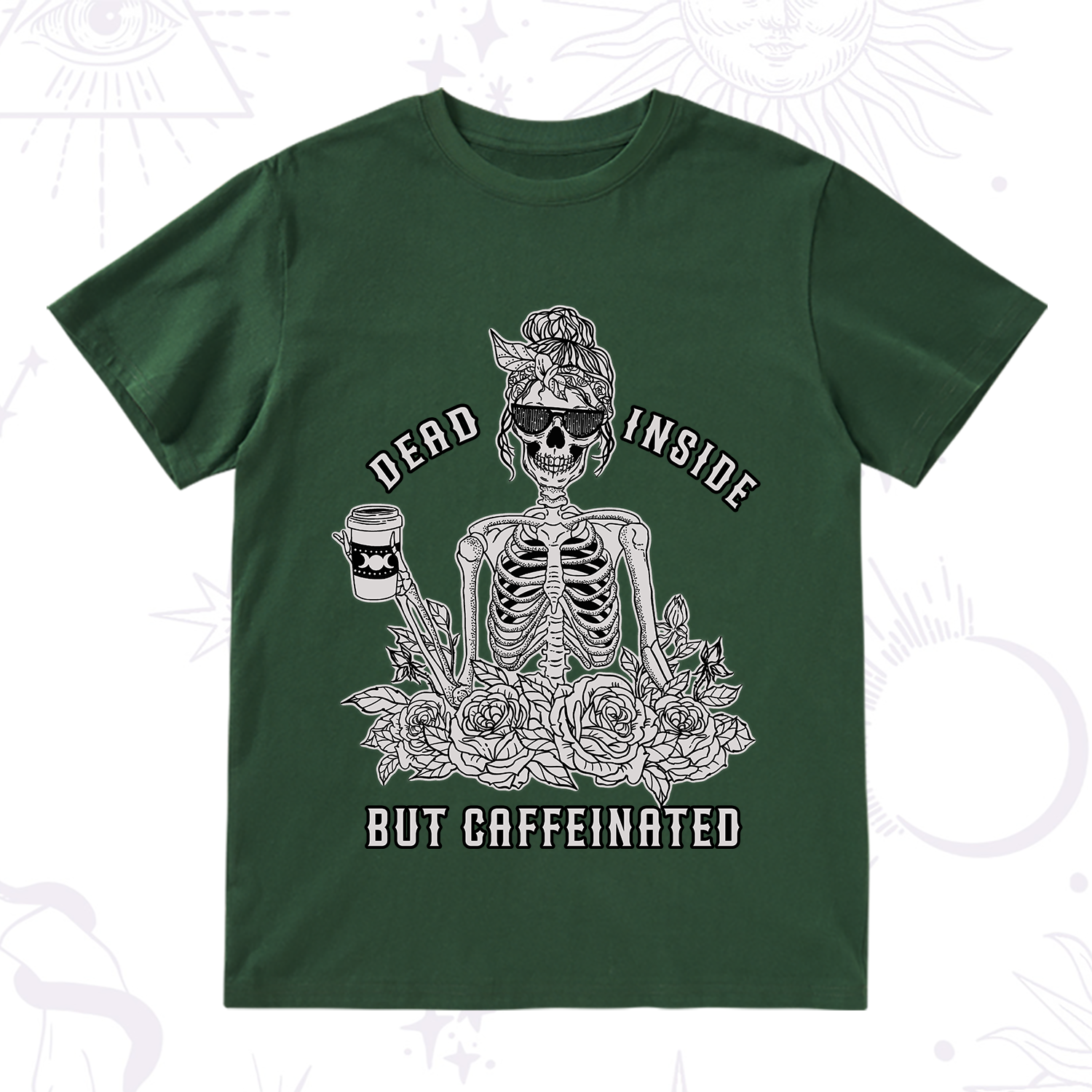 Purplehecate Dead Inside But Caffeinated T-Shirt
