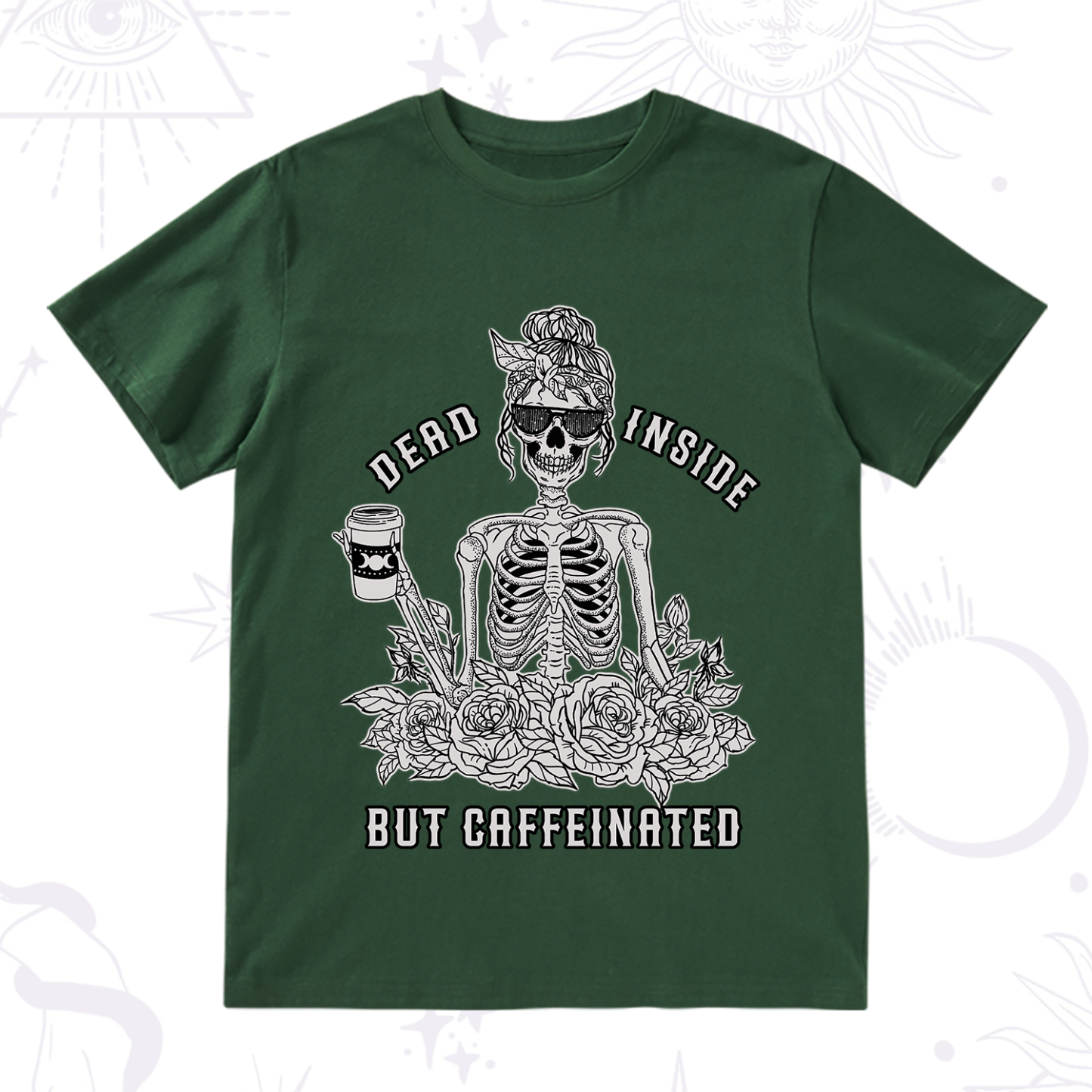 Purplehecate Dead Inside But Caffeinated T-Shirt