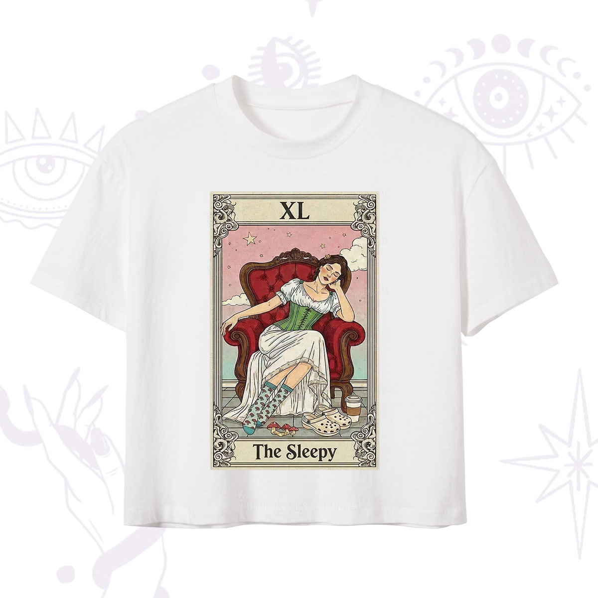 Purplehecate The Sleepy Tarot Crop T-Shirt
