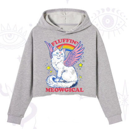 Purplehecate Fluffin Meowgical Crop Hoodie