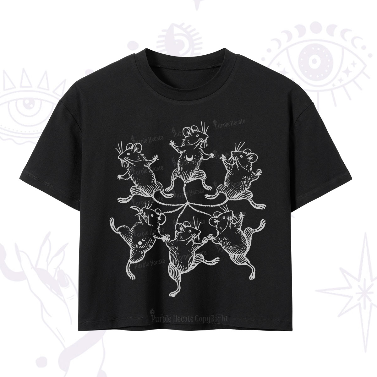 Purplehecate The Midnight Mouse Dance Crop T-Shirt
