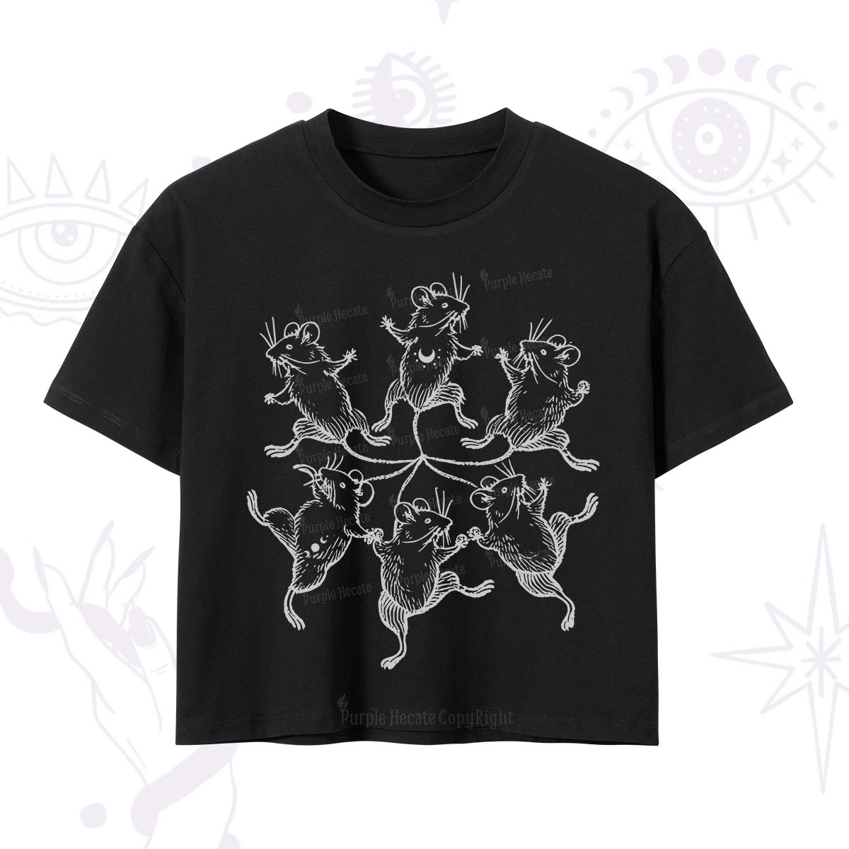 Purplehecate The Midnight Mouse Dance Crop T-Shirt