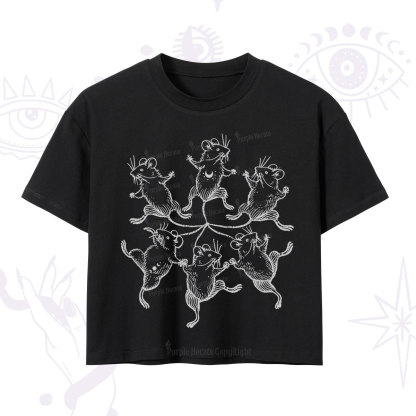 Purplehecate The Midnight Mouse Dance Crop T-Shirt