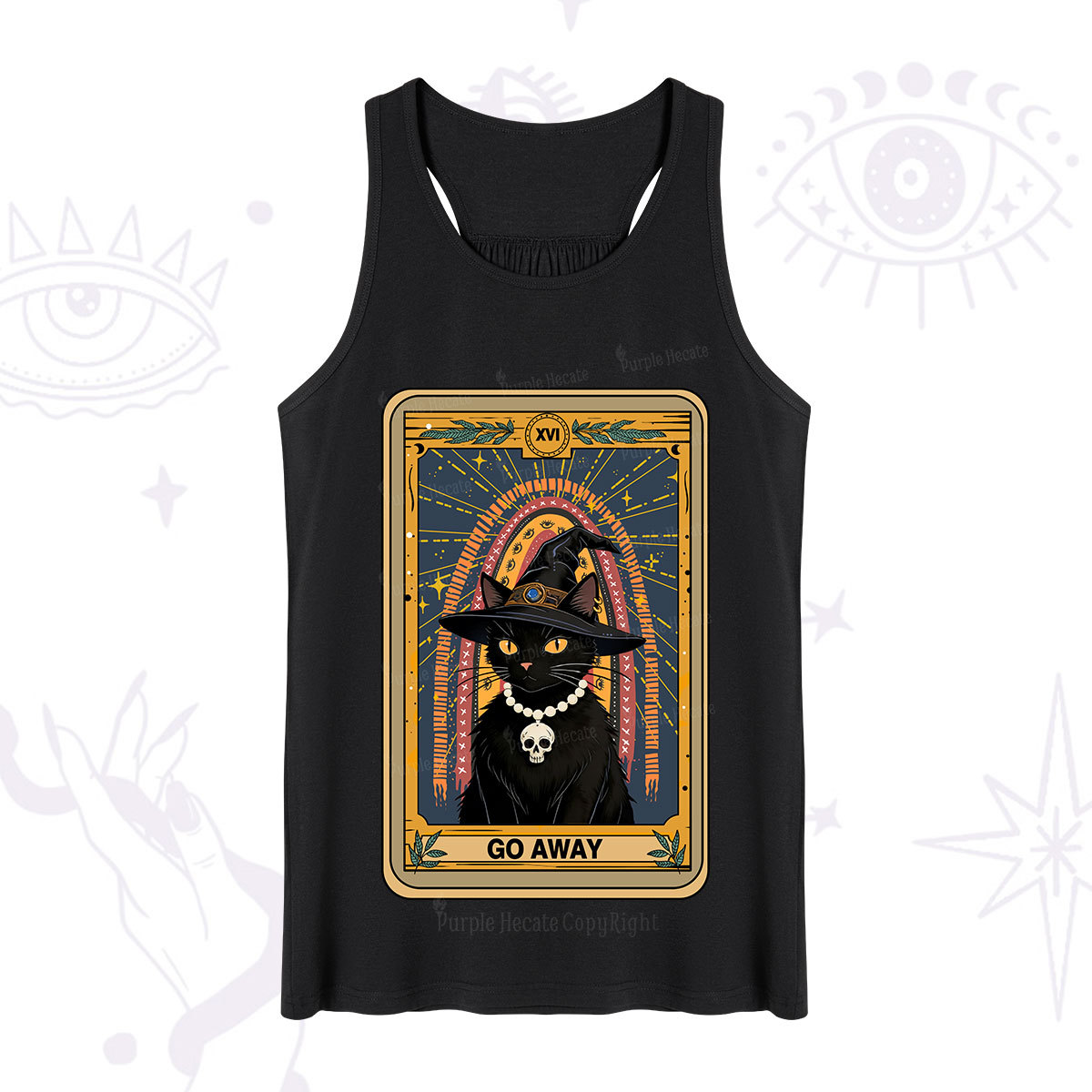 Purplehecate The Go Away Cat Tarot Tank