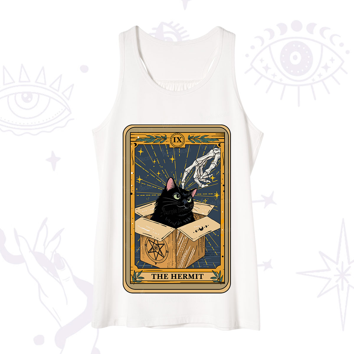 Purplehecate The Hermit Cat Tarot Tank