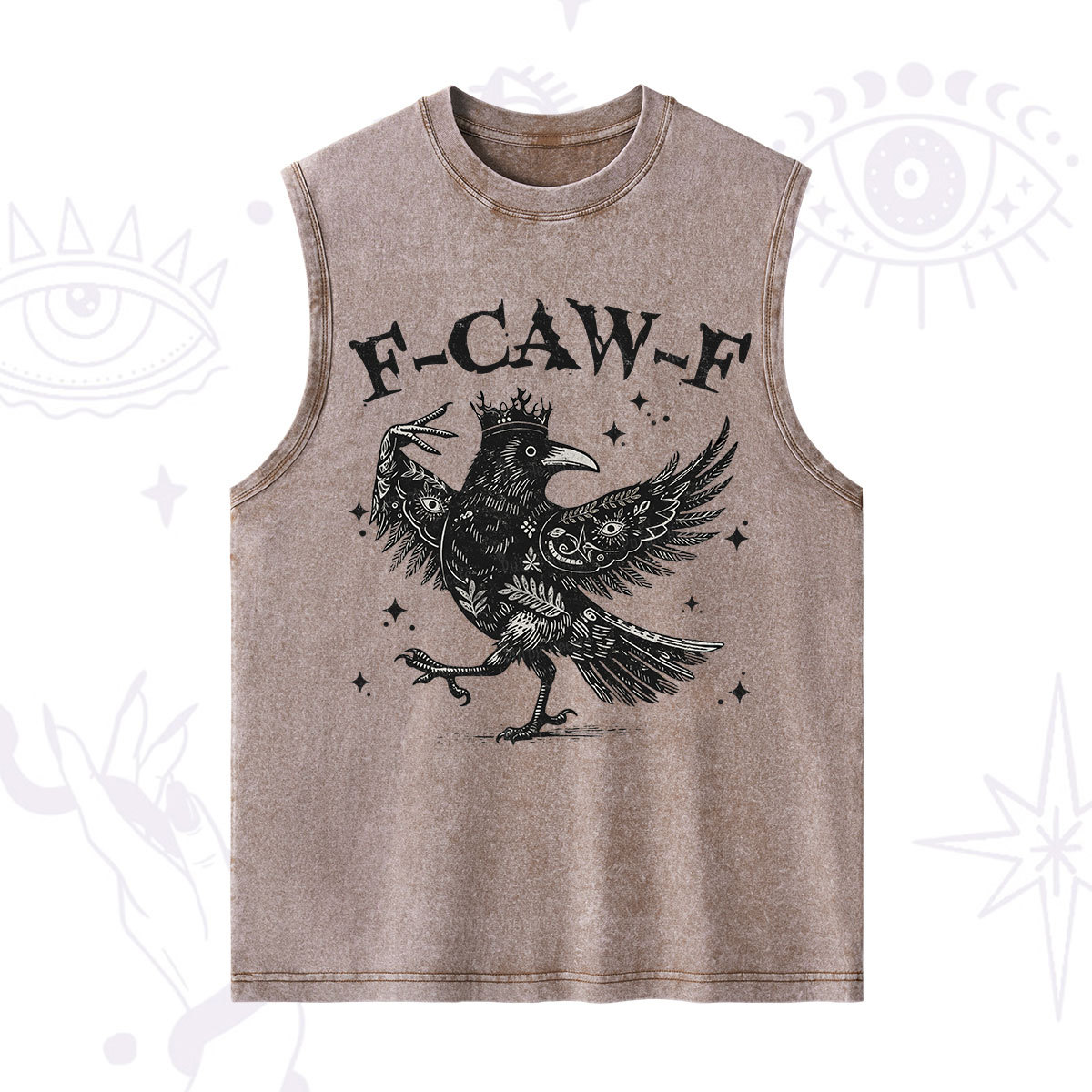 Purplehecate F-caw-f Funny Crow Washed Tank