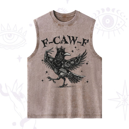 Purplehecate F-caw-f Funny Crow Washed Tank