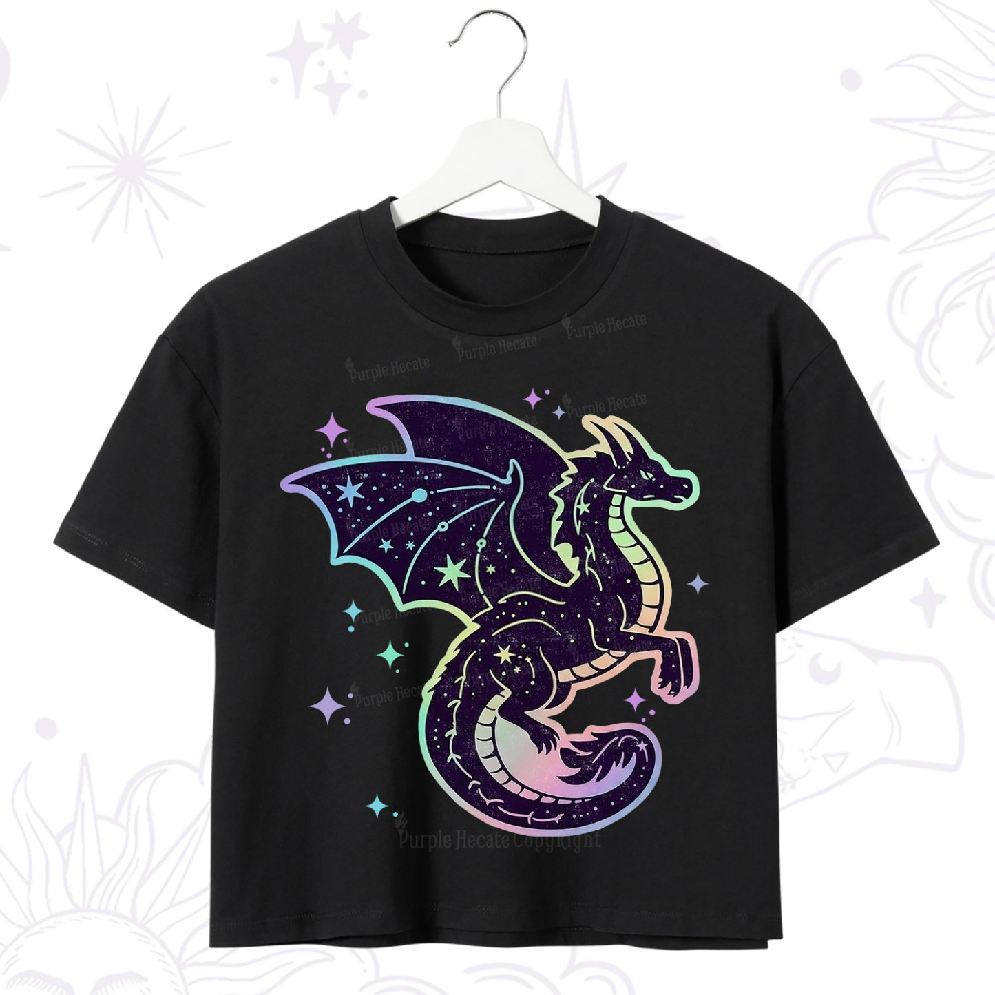 Purplehecate Celestial Dragon Crop T-Shirt