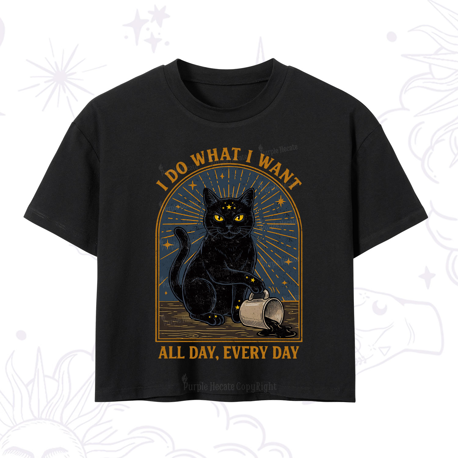 Purplehecate I Do What I What All Day Crop T-Shirt