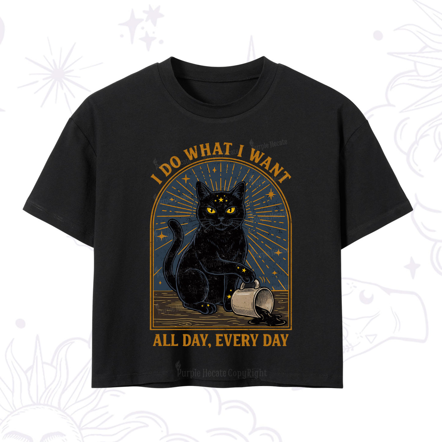 Purplehecate I Do What I What All Day Crop T-Shirt