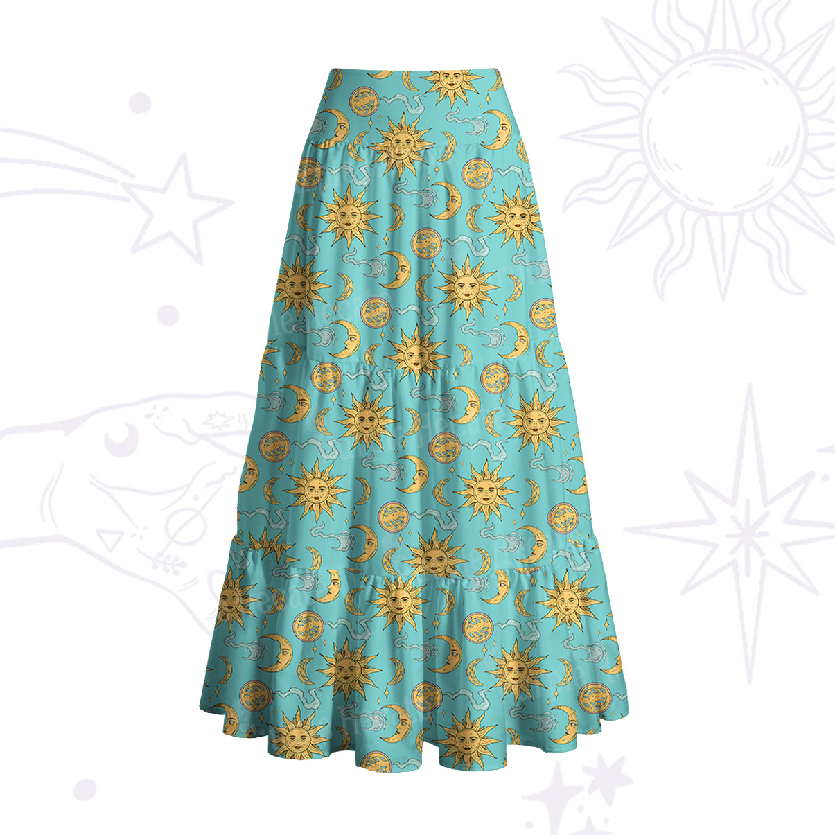 [Copy][Copy]Purplehecate Magic of Sun and Moon Convertible Maxi Skirt